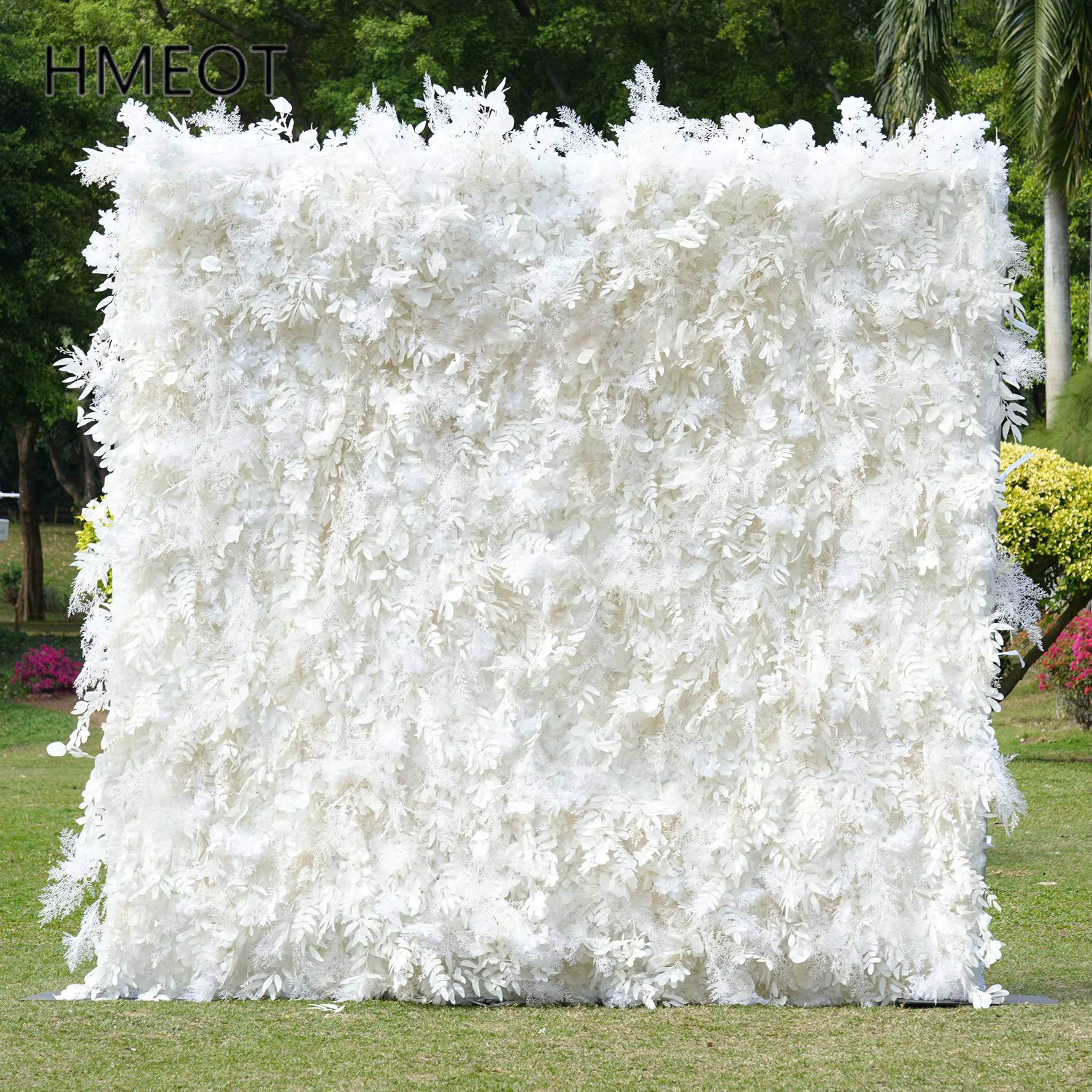 HMEOT H8055 Mur de fleurs artificielles en tissu enroulable