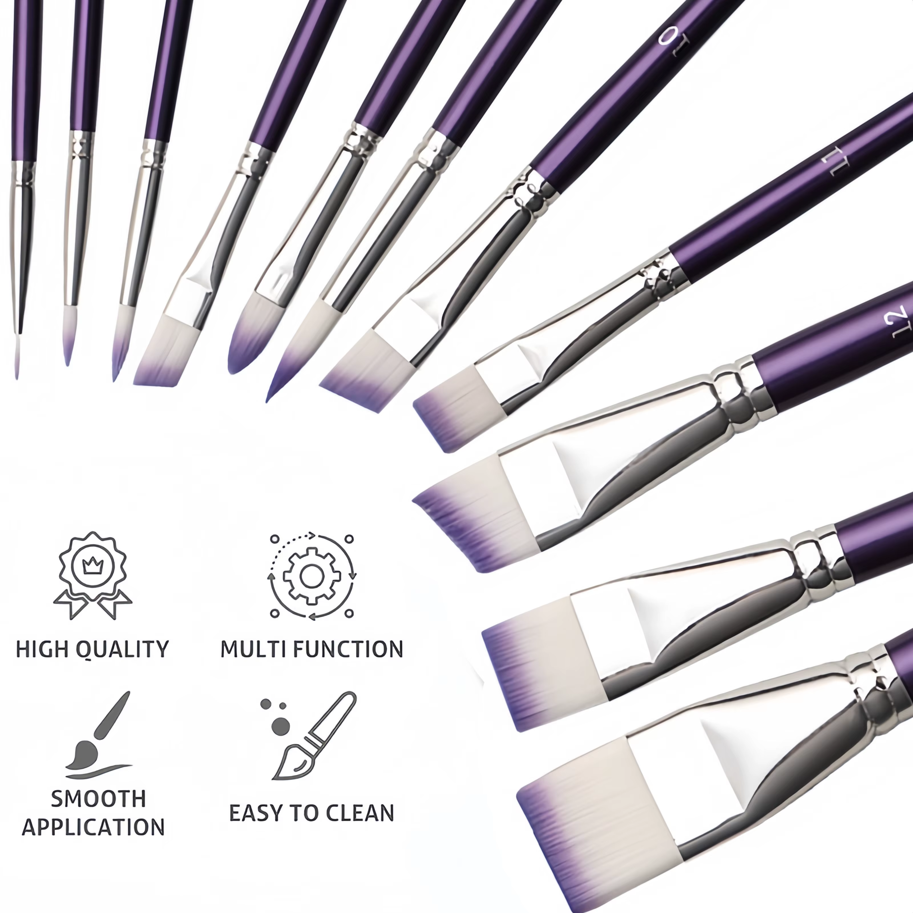Ensemble de pinceaux de peinture professionnels