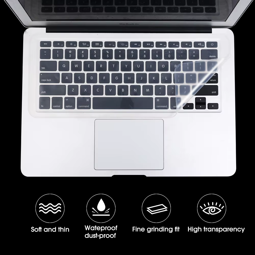 Housse de protection universelle pour clavier, pour ordinateur portable, 13 à 17 pouces, en Silicone, étanche et anti-poussière