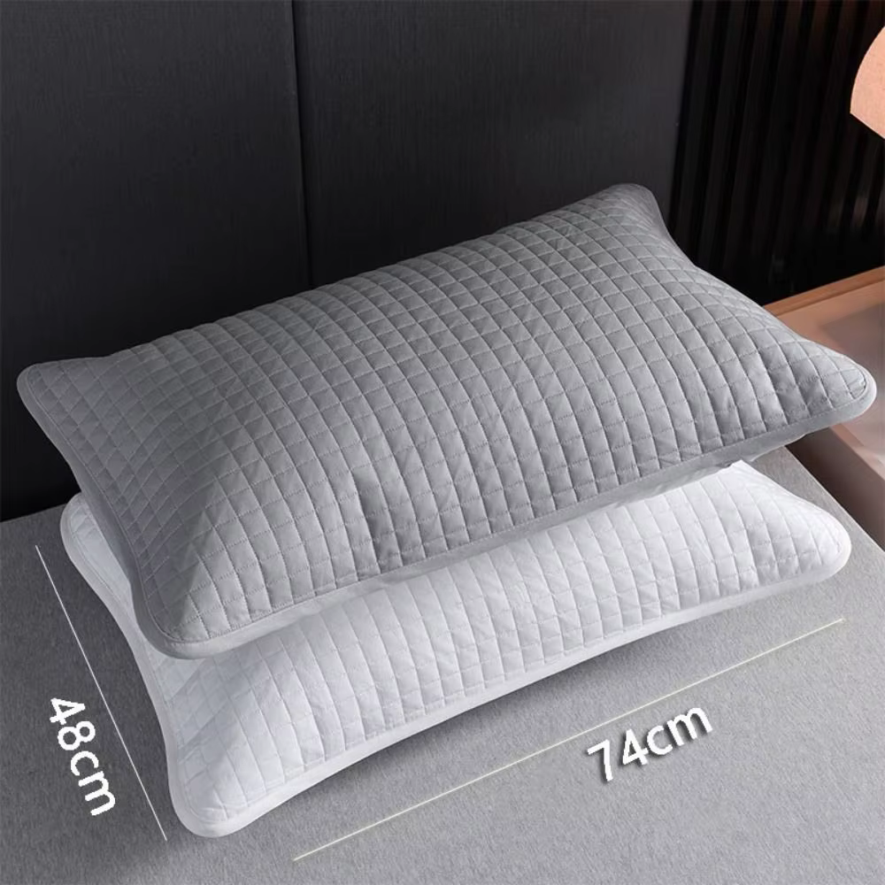 Housse de coussin en coton, couche isolante, anti-acariens, protection du noyau du coussin, protection contre l'huile de la tête, housse de coussin imperméable, protection ménagère