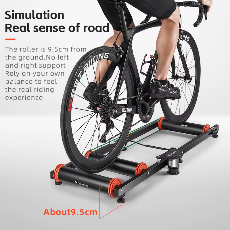 WEST BIKING – plate-forme d'entraînement de cyclisme à roulettes, entraîneur de vélo d'intérieur professionnel, pliable et réglable, pour vtt et vélo de route