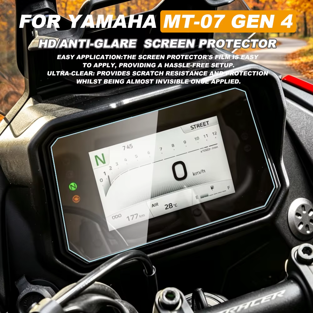 Film de protection d'écran TFT pour tableau de bord de moto YAMAHA MT-07 GEN 4 2025 en TPU – Protection d'écran LCD MT07 MT 07 Gen4