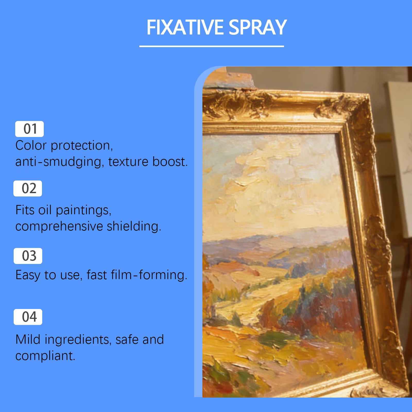 Fixateur en spray pour dessins et peintures