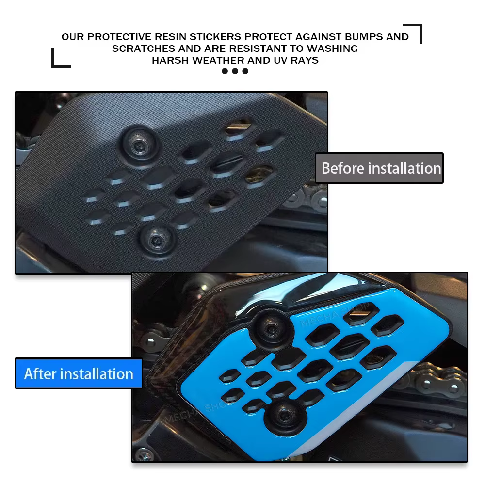 MT07 décalcomanie 3D Gel autocollants pour MT-07 2025 Protection du talon MT 07 accessoires de moto