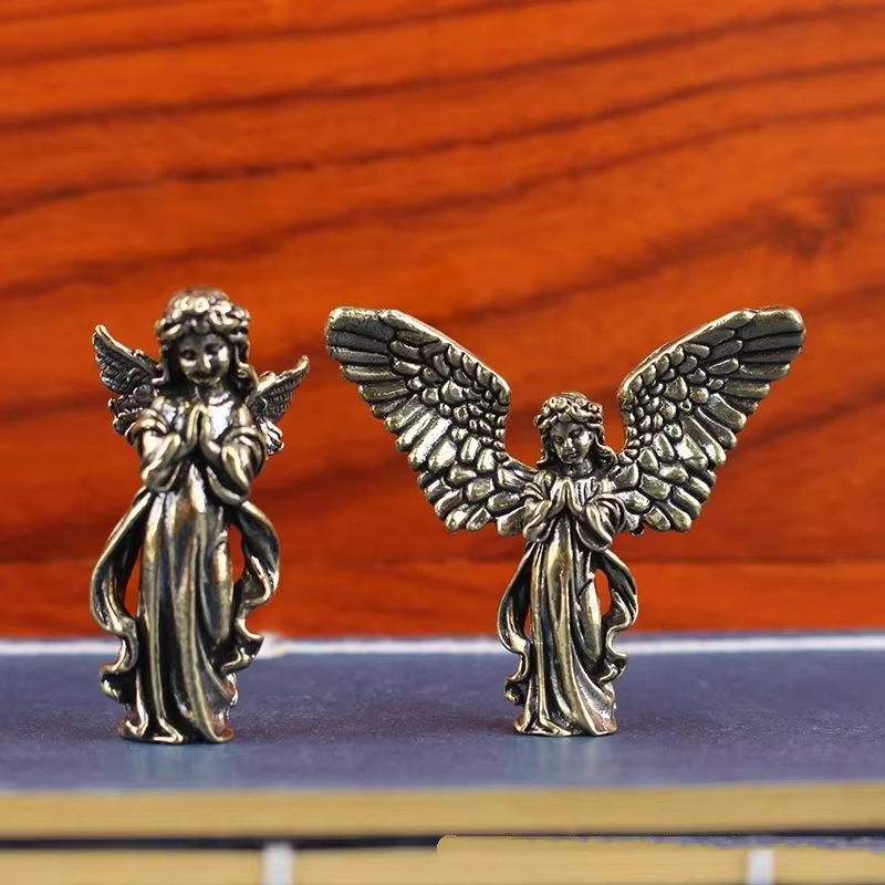 Statue de cupidon dieu de l'amour, petits ornements, Figurines d'ange gardien en laiton, décorations de bureau, accessoires de décoration pour la maison