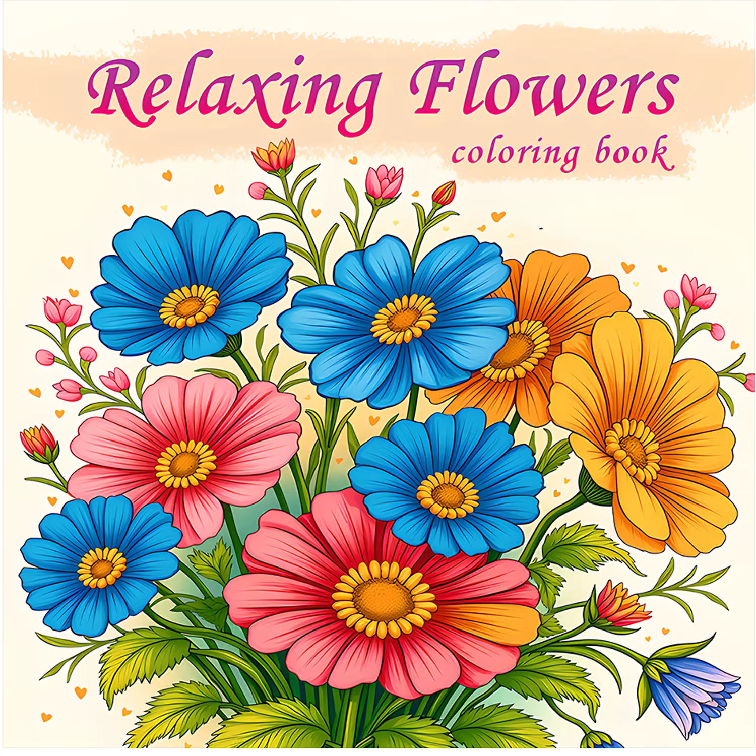 Livre de coloriage relaxant aux fleurs pour adultes – Anti-stress