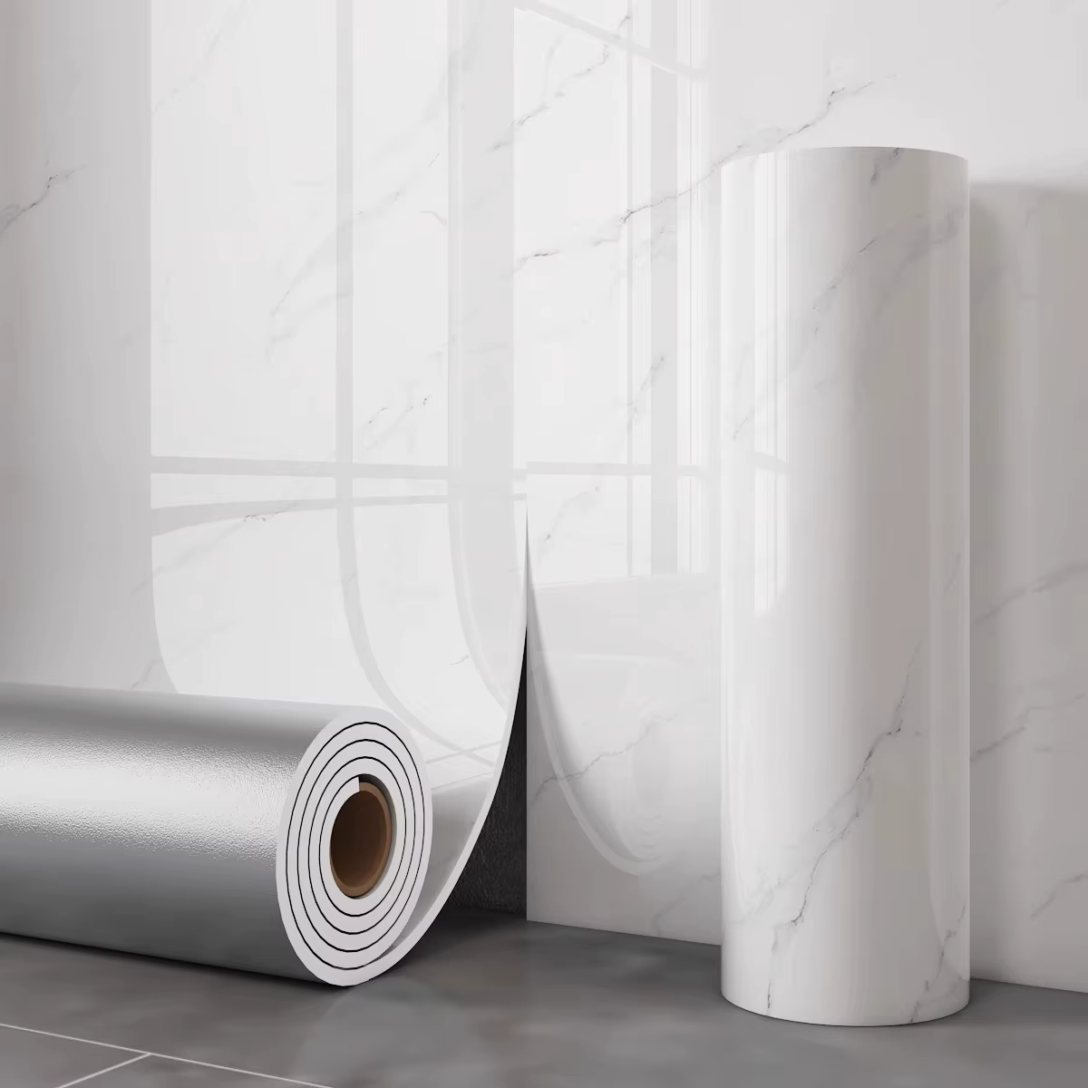 Autocollant mural 3D effet marbre épais