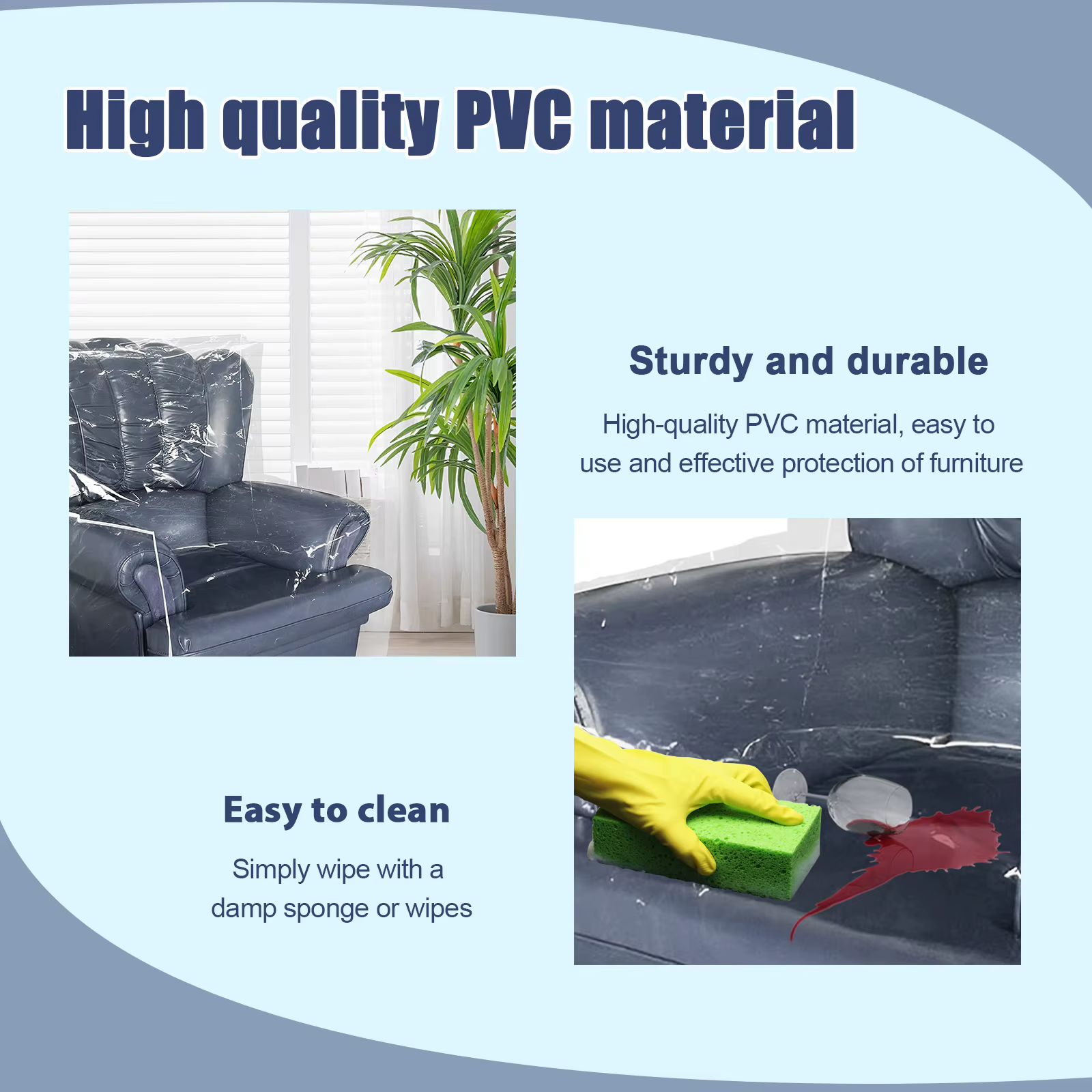 Housses de canapé en plastique transparent pour salon, protection anti-rayures imperméable pour animaux de compagnie, fauteuil, canapé, chat, nouveau