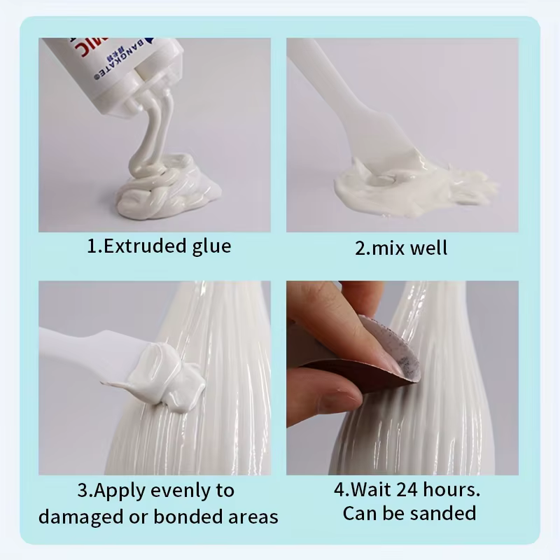Pâte de réparation pour carrelage et glaçage céramique