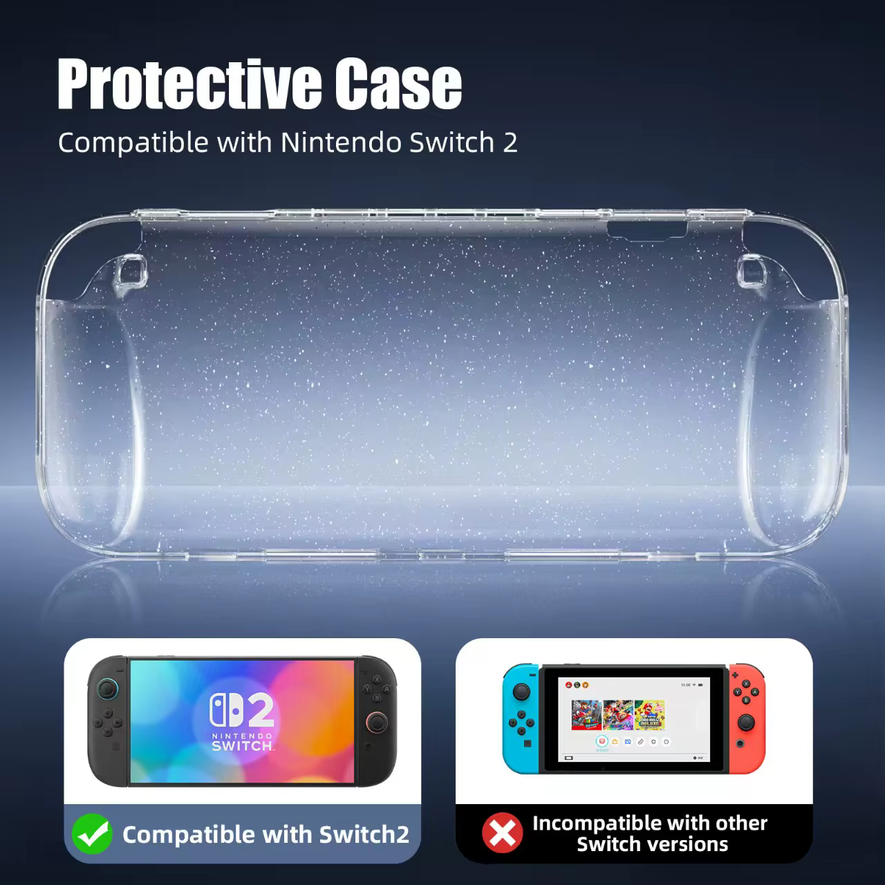 Étui de protection pour Switch 2 (2025), coque de protection en TPU NS 2, anti-rayures, absorption des chocs, design ergonomique pour NS2