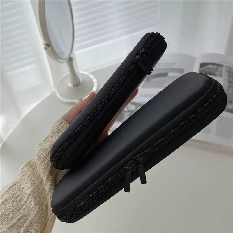Trousse de Voyage pour Pinceaux de Maquillage, Sac Cosmétique, Organisateur de Rouge à Lèvres et Stylos, Boîte de Rangement pour Outils de Beauté, Pochette Longue à Fermeture Éclair pour Pinceaux de M