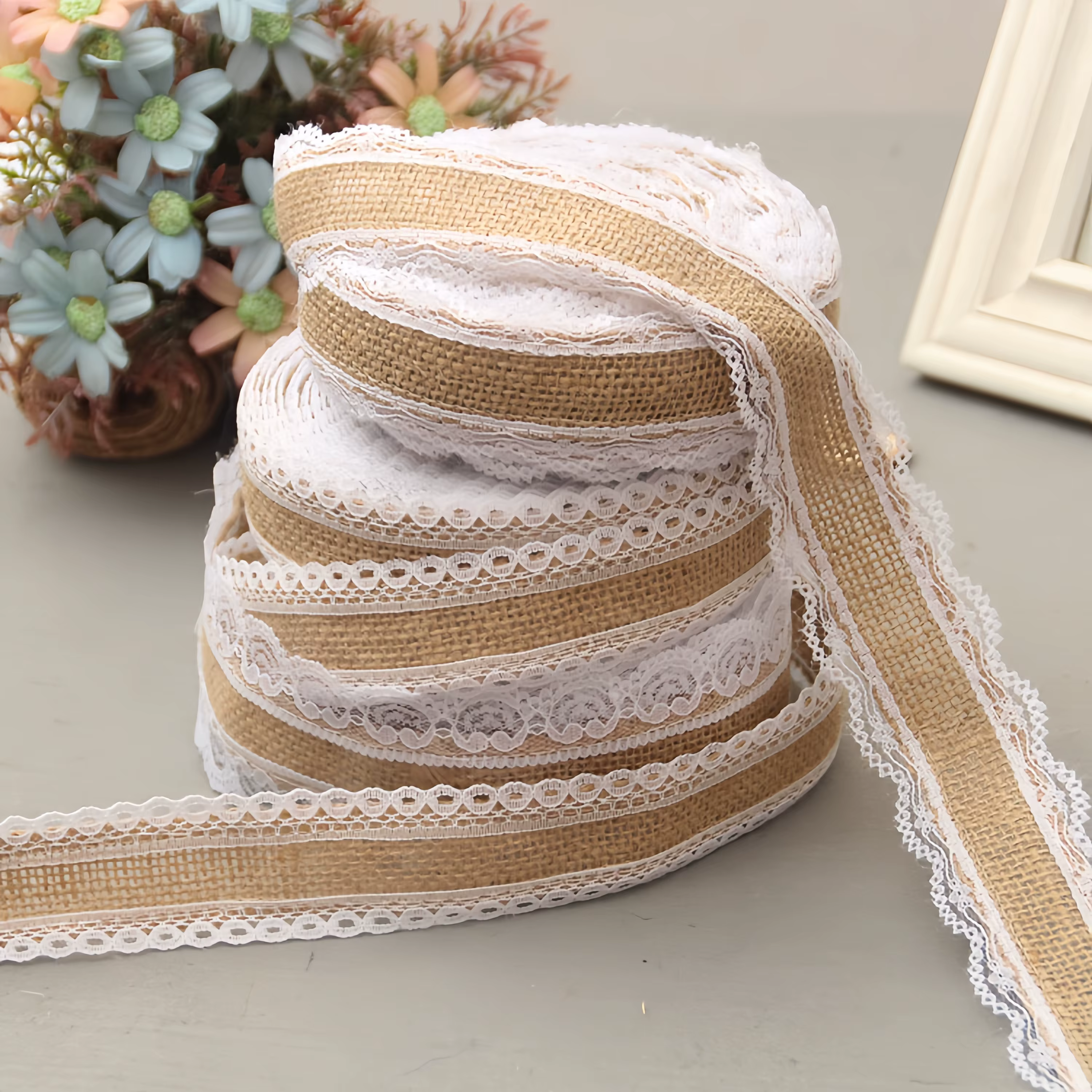 Ruban en toile de Jute naturelle de 2/5 mètres