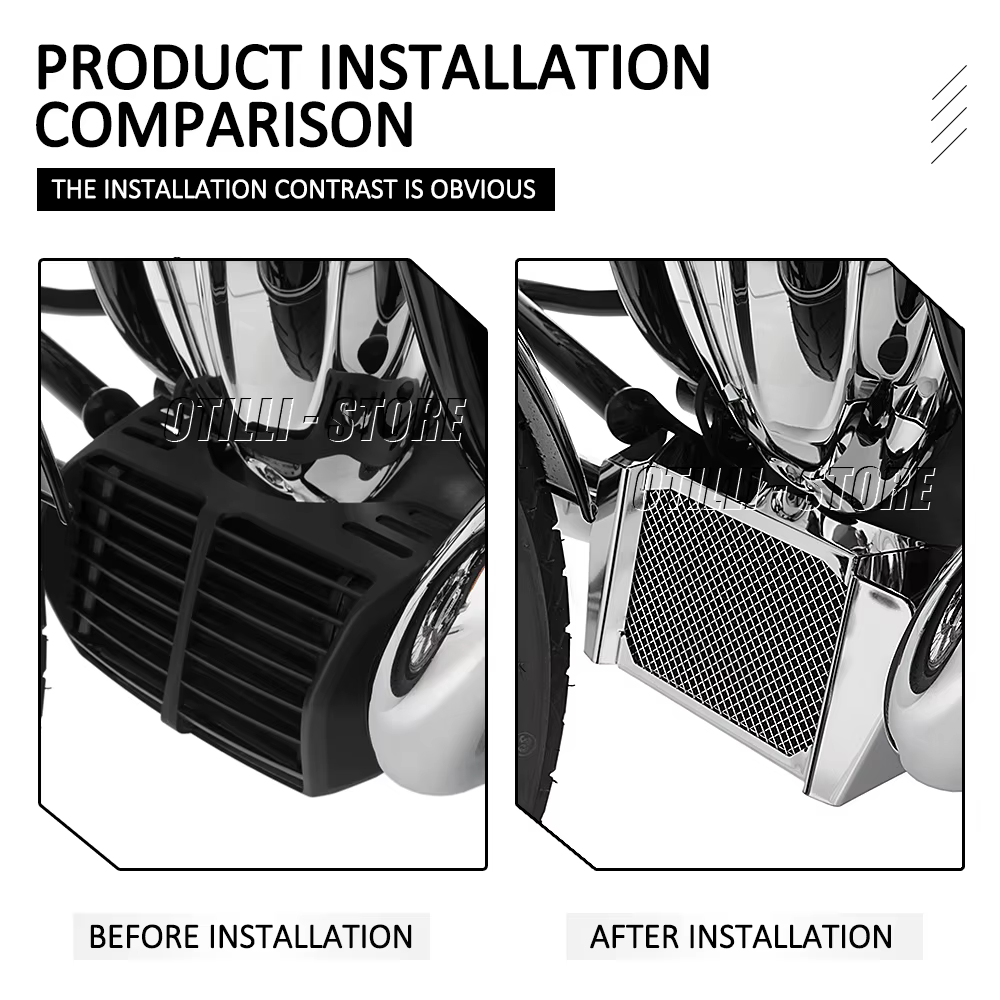 Couvercle de Protection de calandre de radiateur pour moto R 18 2020 2021, Protection de refroidisseur d'huile pour BMW R18 B / Classic / Transcontinental