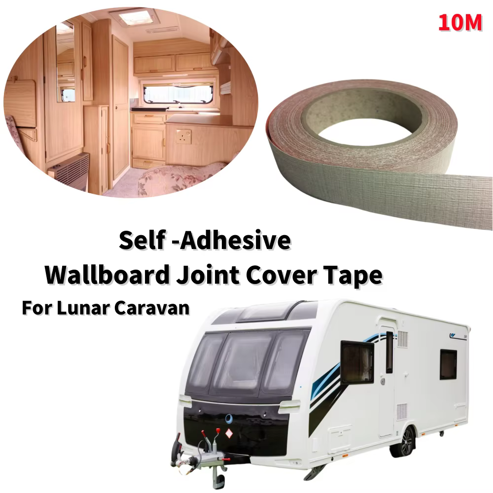Ruban adhésif flexible auto-adhésif de 10 m/rouleau pour joints de panneaux muraux de camping-car