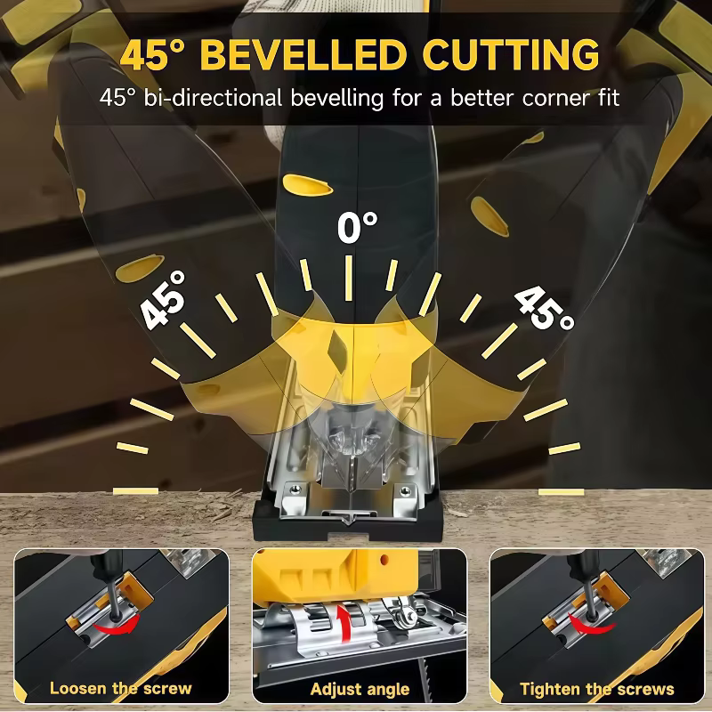 Scie sauteuse sans fil Dewalt 3000 tr/min, sans balais, portable, multifonction, réglable, outil électrique pour le travail du bois