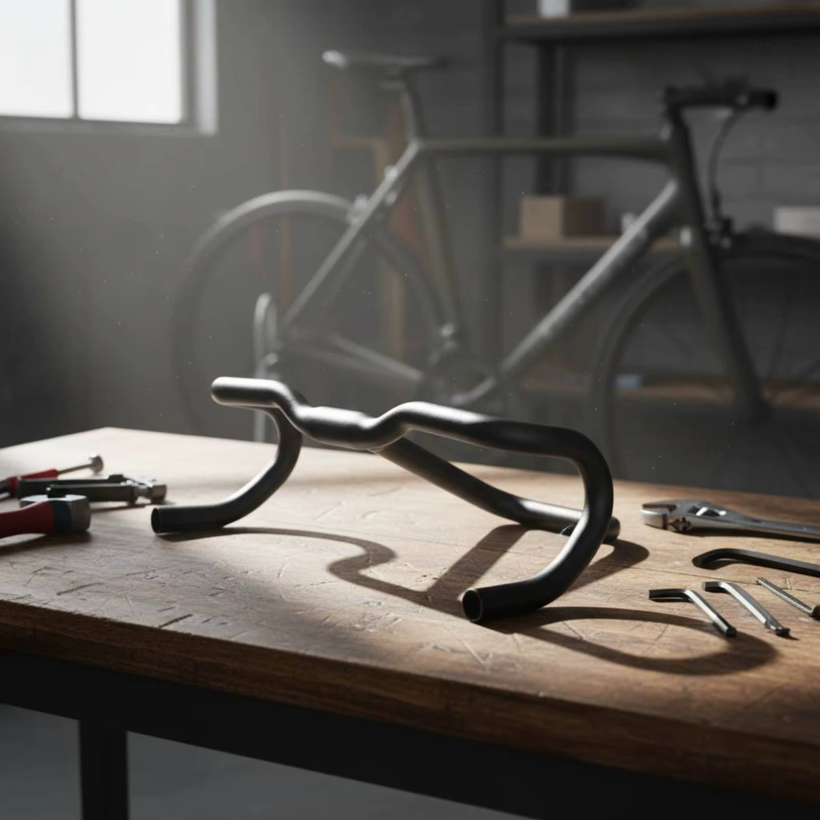 Guidon de vélo de gravier ergonomique à poignées évasées, multi-positions, pour le touring