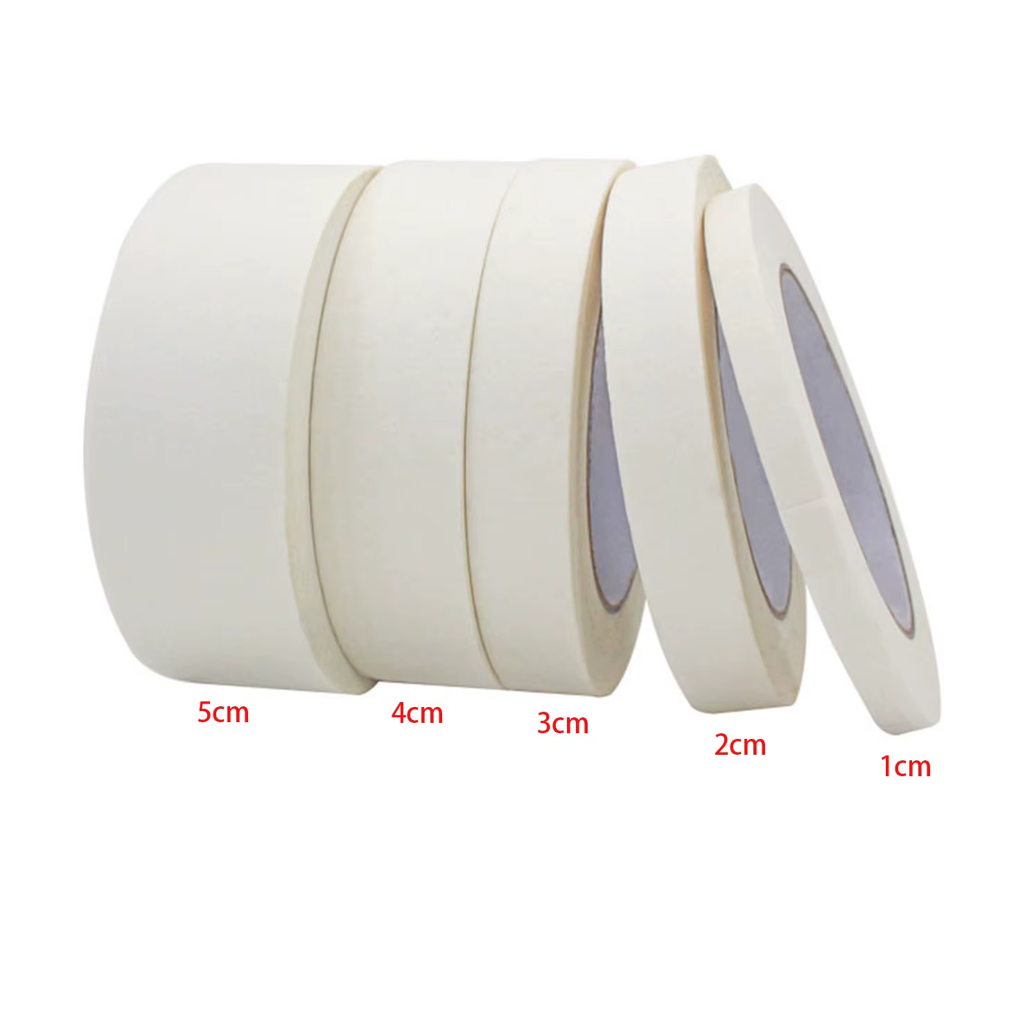1 rouleau de ruban de masquage blanc de 50M