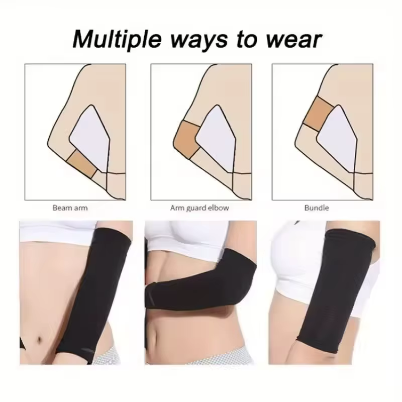 1 paire de manchons de compression pour le coude et le bras, élastiques, protection solaire légère, unisexe, pour hommes, femmes, yoga, sports, activités de plein air, fitness, usage quotidien