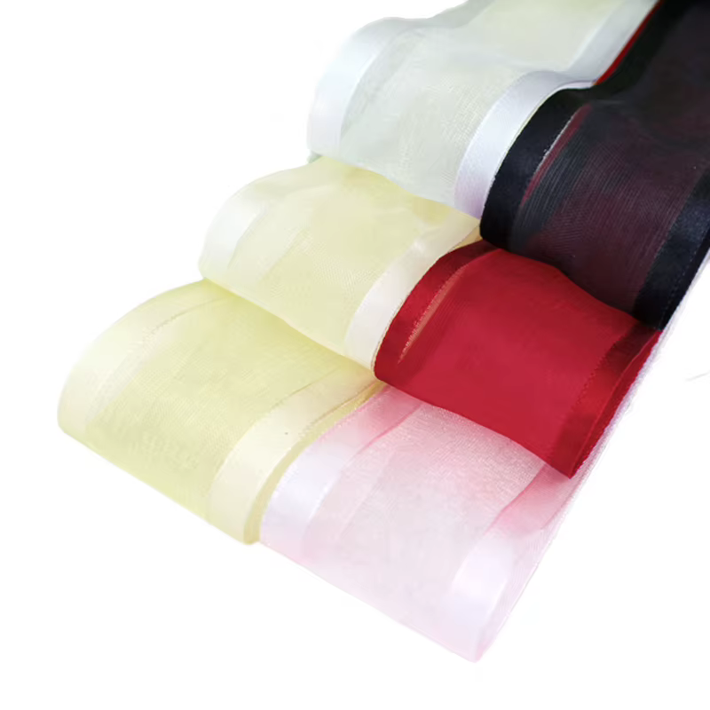 (50 yards/rouleau) ruban en Organza doux large côté vente en gros emballage cadeau rubans de décoration (20/25/40mm)