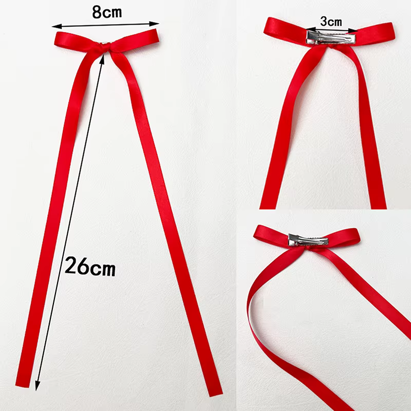 Épingle à cheveux à long pompon pour femmes et filles, nœud en ruban de style coréen, vêtements de sauna doux et mignons, accessoires de mode de fête