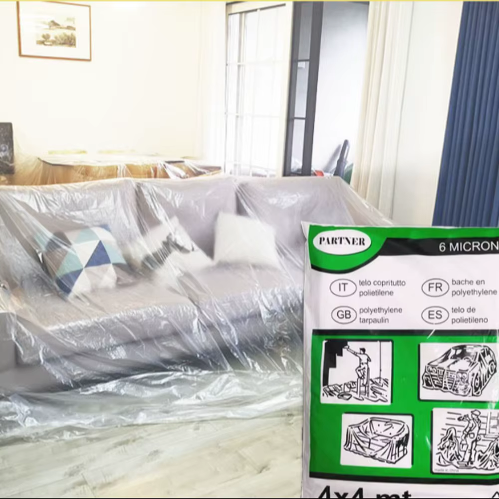 Film de protection transparent anti-poussière pour meubles