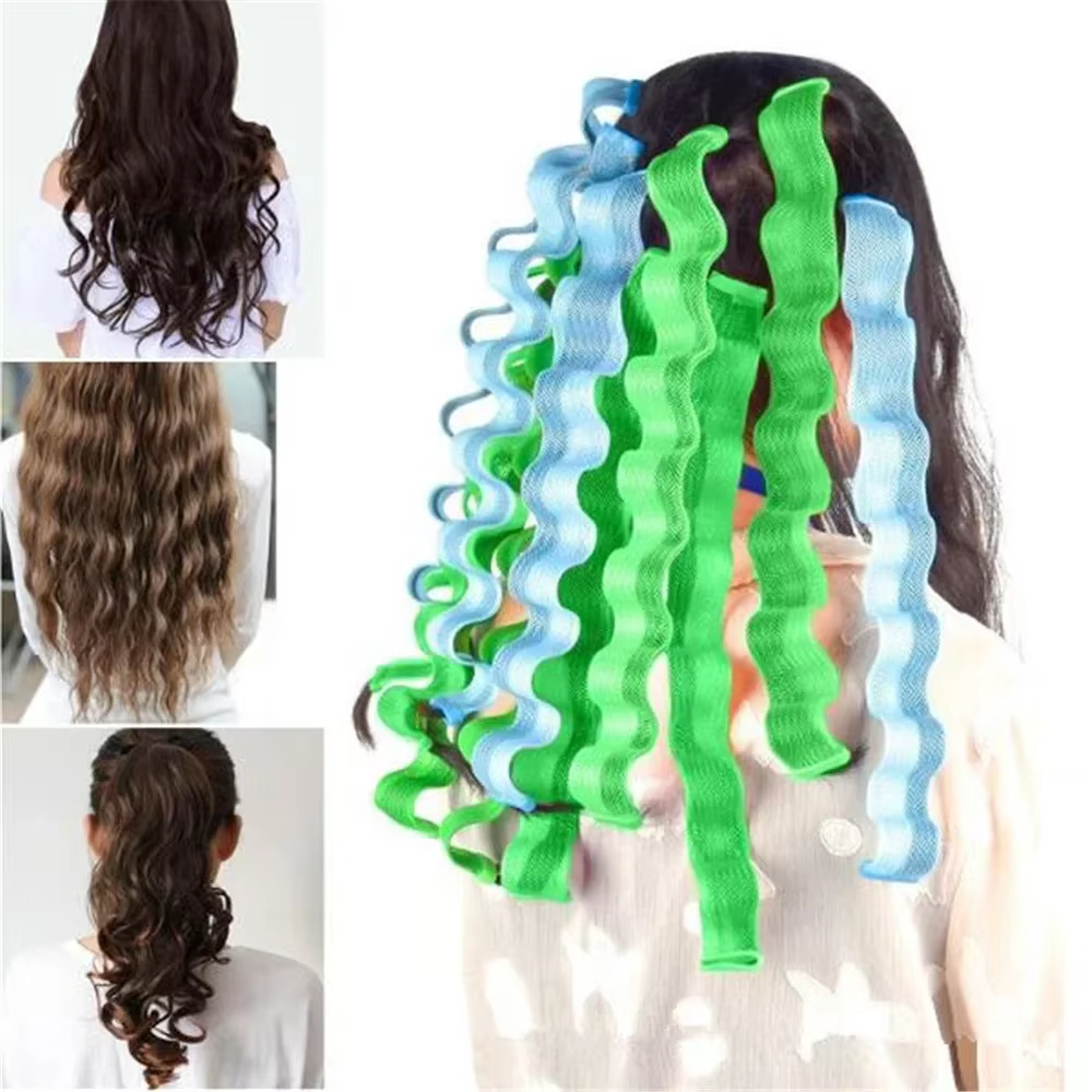 Bigoudis en spirale sans chaleur pour femmes  boucles rondes sans forme d'onde  bricolage  2 crochets  12 pièces  18 pièces 10 pièces