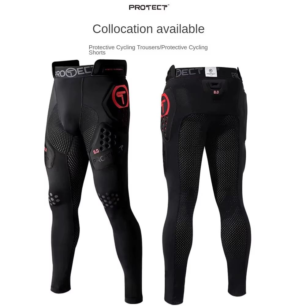 Pantalon de moto avec armure de genou et de hanche, équipement de protection léger pour Motocross, équitation de rue, équipement de protection certifié CE