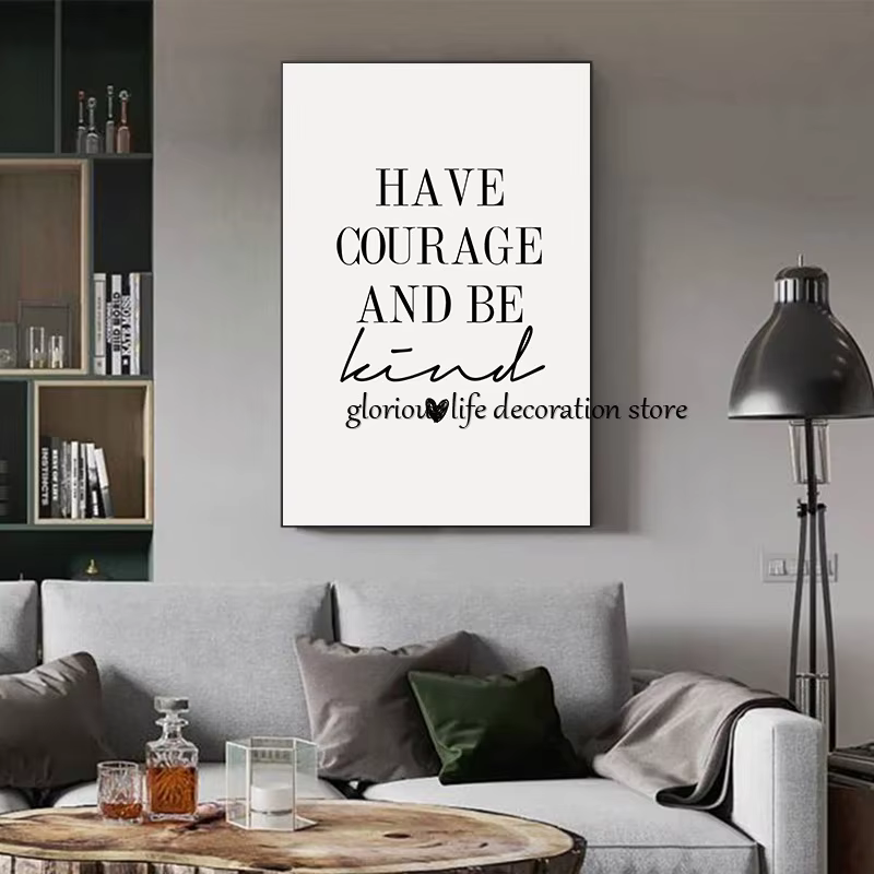 Impression sur toile avec phrases d'énergie positives