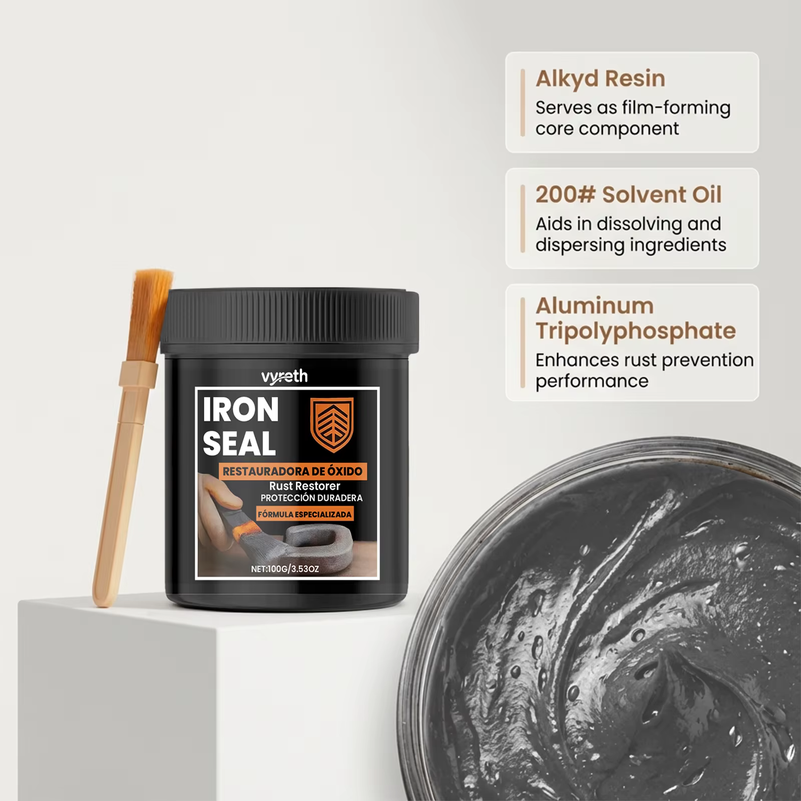 Convertisseur de Rouille et Peinture de Base pour Métaux – Revêtement Inhibiteur de Corrosion pour l'Automobile