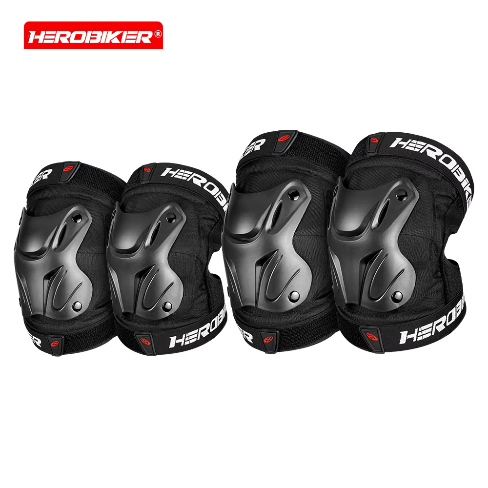 Protection des genoux et des coudes pour moto, équipement de protection des jambes pour quatre saisons, équipement de protection pour la conduite en plein air, 2 pièces