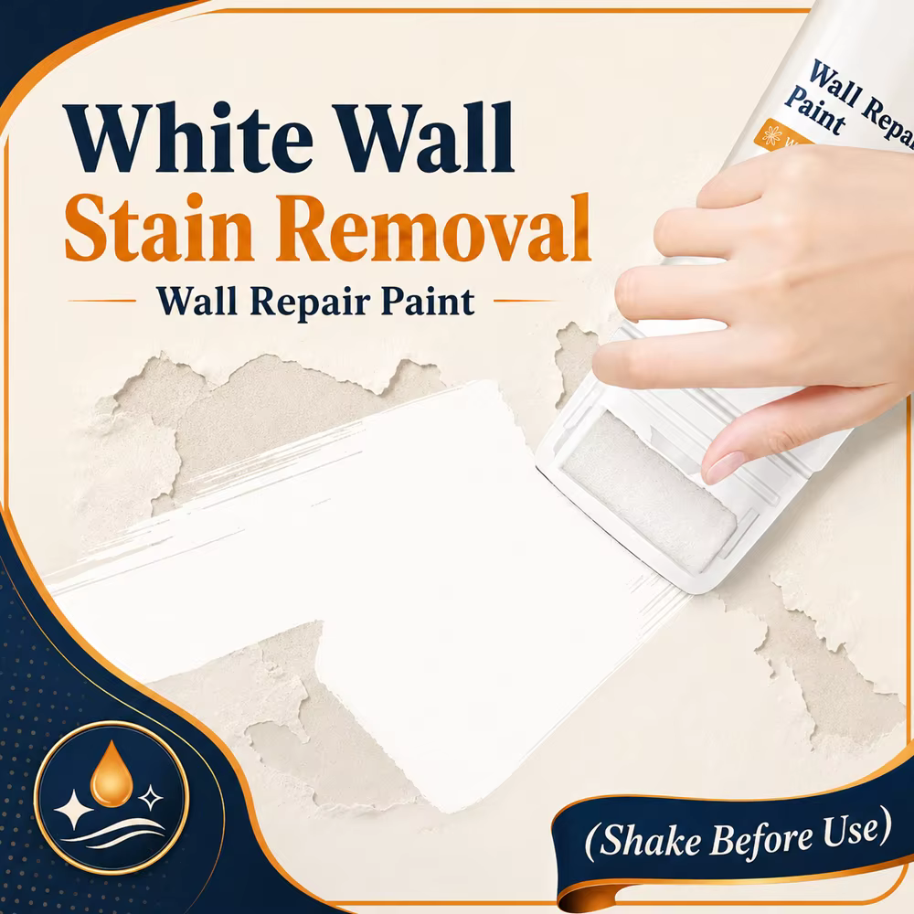Peinture de réparation murale blanche avec rouleau intégré 100g – Gel de retouche à séchage rapide pour taches