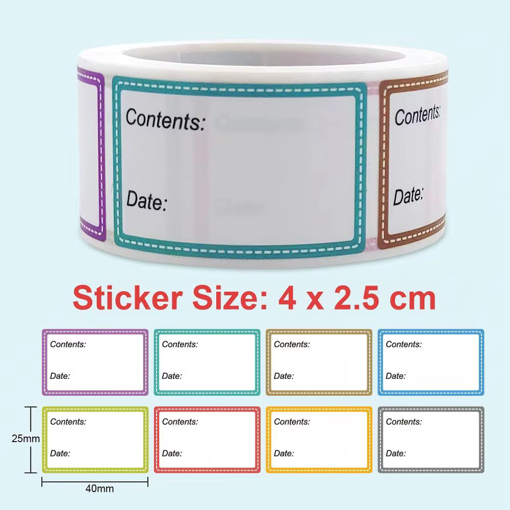 Rouleau d'étiquettes autocollantes de cuisine, 250 pièces/rouleau, pour Date, pour conservation des aliments, étanches, amovibles, pour congélateur