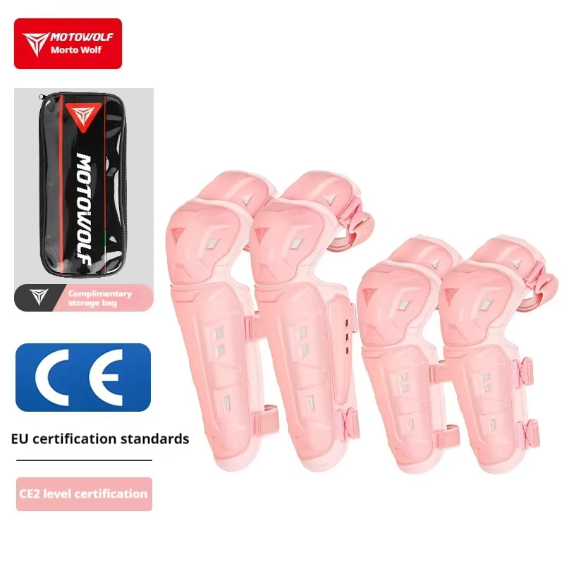 Motowolf Genouillères de moto Équipements Enduro avec protection de jambe certifiée CE pour course VTT Protection du moteur Combinaison d'équitation