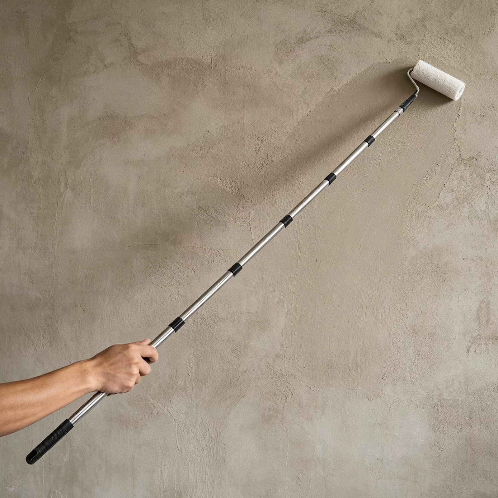 Ensemble de rouleaux à peinture en latex avec manche télescopique et manchon rechargeable pour murs