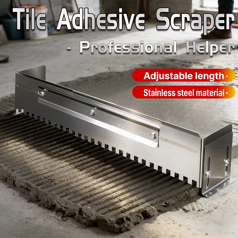 Truelle à encoches réglable de 300-600 mm pour une application rapide et uniforme de l'adhésif sur le sol