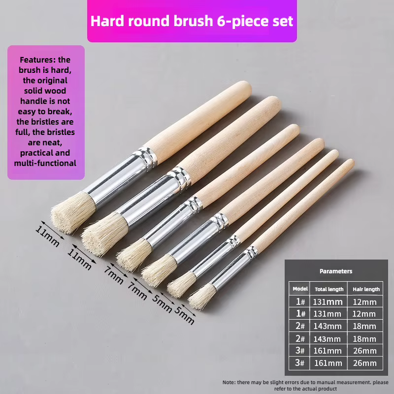 Pinceau de peinture à l'huile en crinière de over