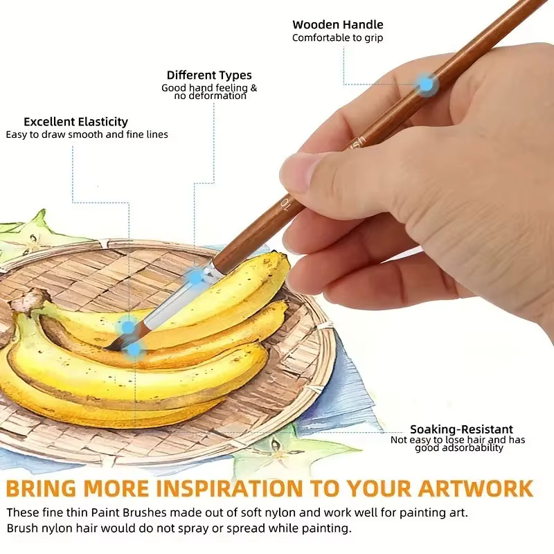 Ensemble de pinceaux de peinture d'artiste