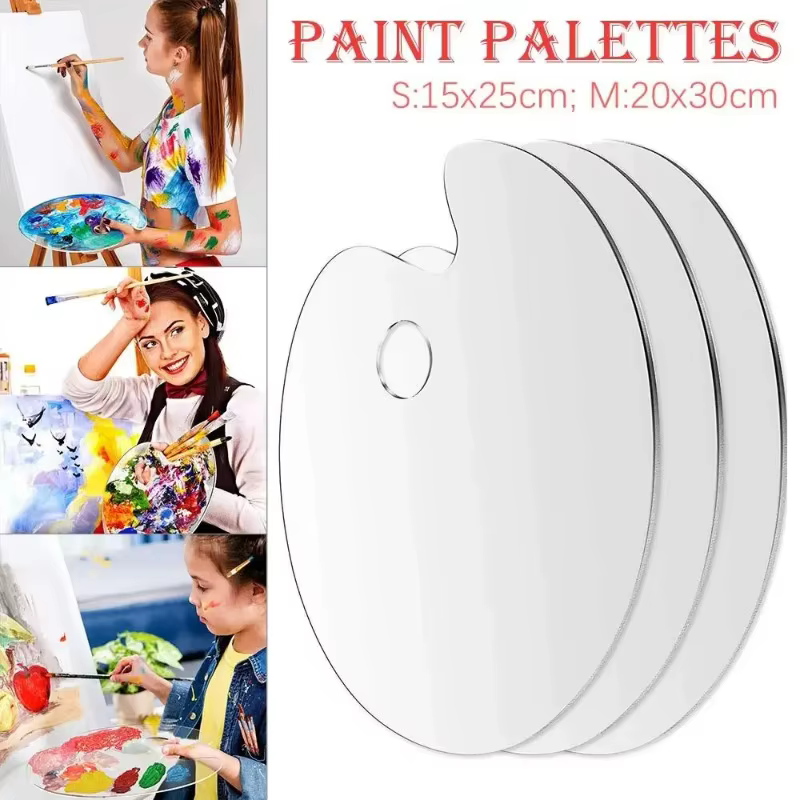 Palette de peinture acrylique transparente