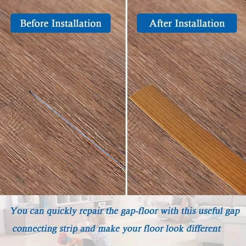 Bande de Transition de sol en Grain de bois PVC