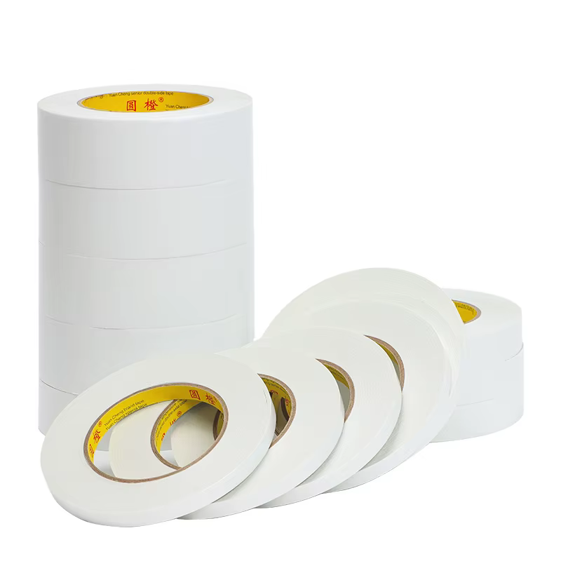 Ruban adhésif double face blanc de 10M