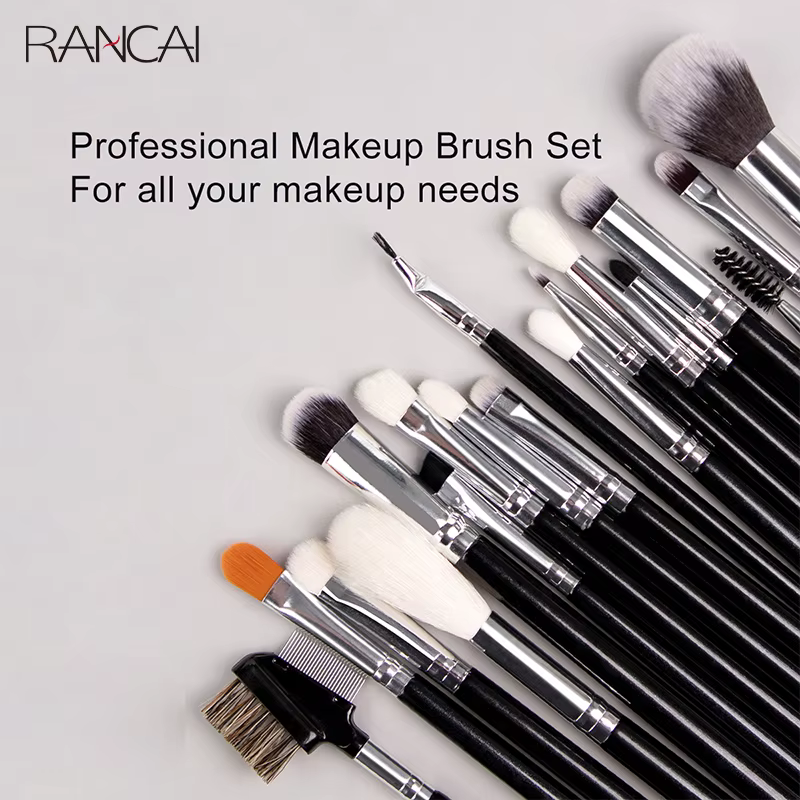 Ensemble de pinceaux de maquillage professionnels, 40 pièces, poils synthétiques doux, mélange de poudre, Contour des sourcils, fard à paupières, brosse de fond de teint en éventail