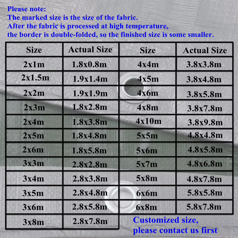 Bâche PE 0, 32 mm imperméable pour extérieur