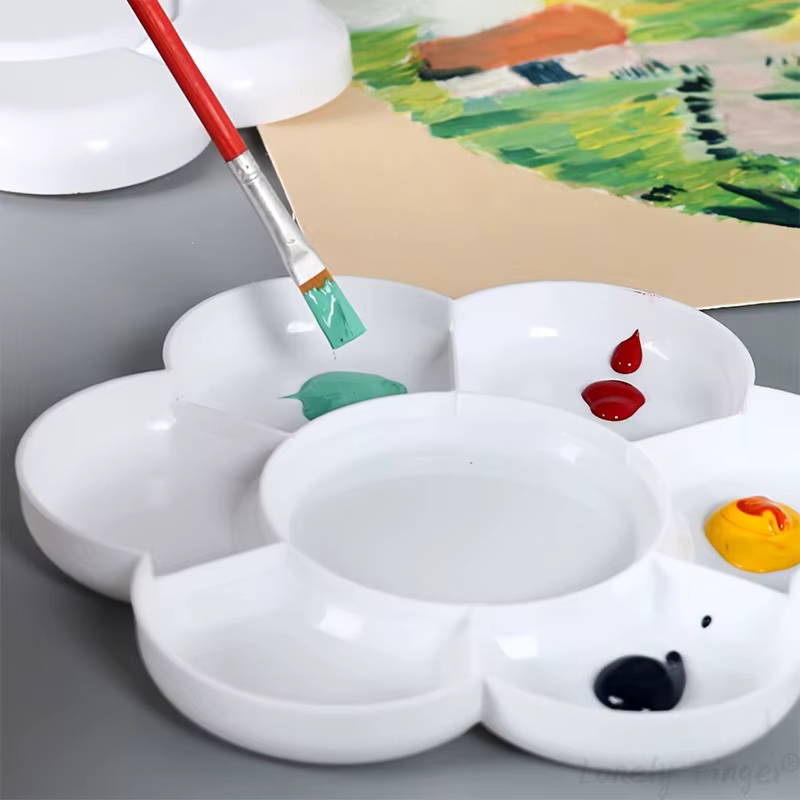 Palette ronde en plastique blanc