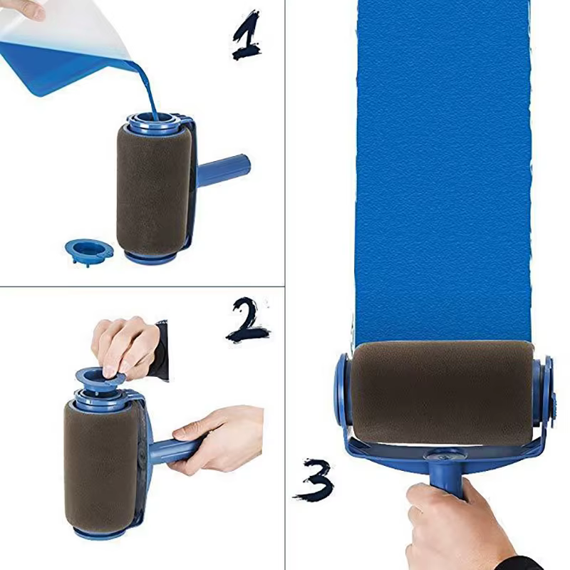 8 pièce/ensemble rouleau de peinture multifonctionnel brosse d'angle poignée outils