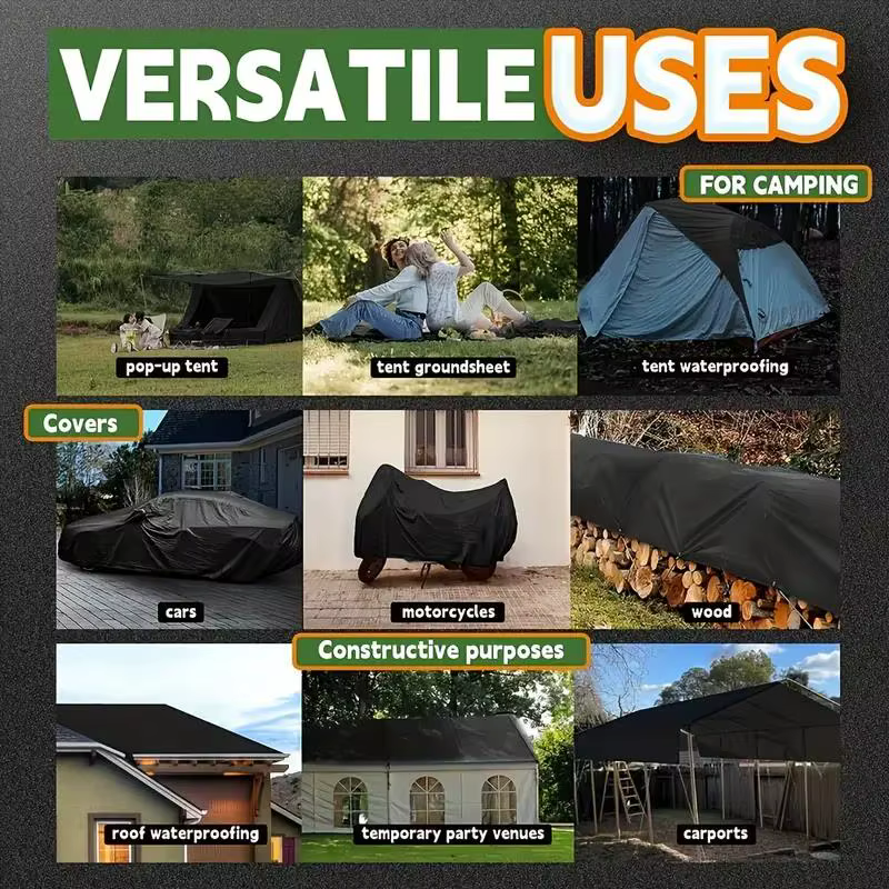 Bâche noire robuste, imperméable