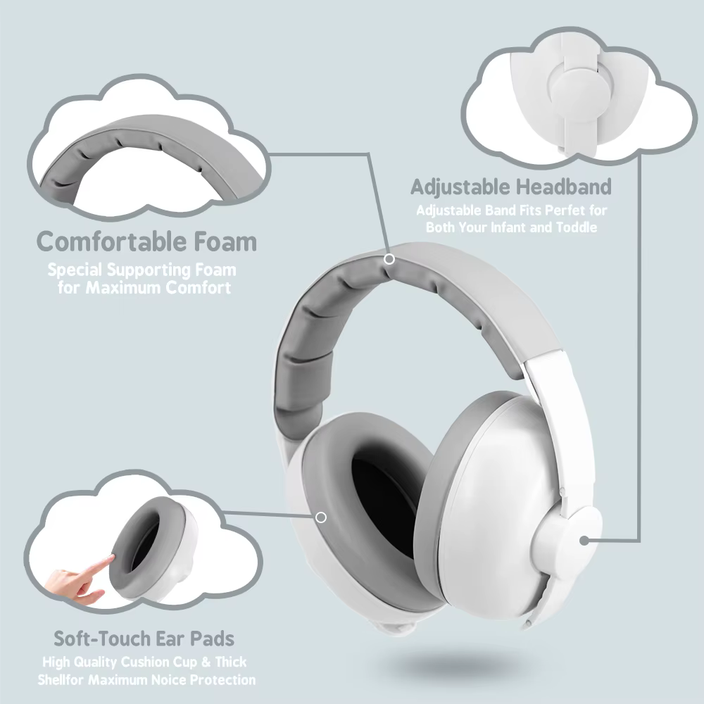 Protège-oreilles anti-bruit pour bébé, protection auditive pour nourrissons et tout-petits