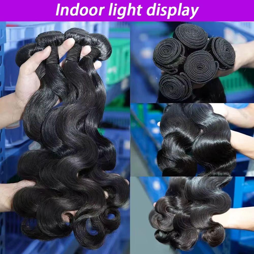 Paquets de vague de corps cheveux humains 1/3/4 paquets de cheveux humains couleur noire naturelle paquets d'armure vierge brésilienne Extensions de cheveux