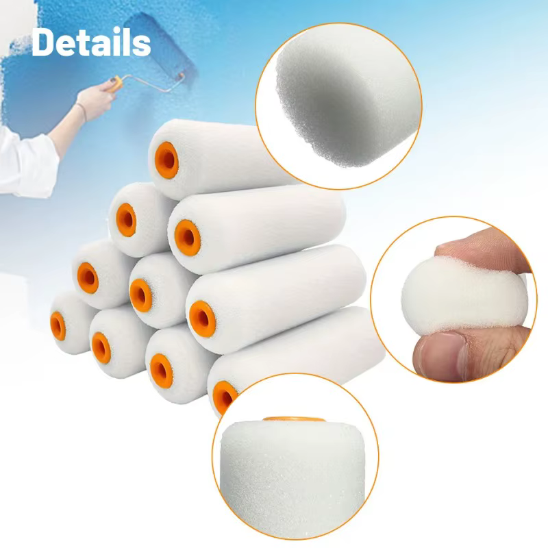 10 pièces de rouleaux à peinture en mousse à haute absorption de 4 pouces