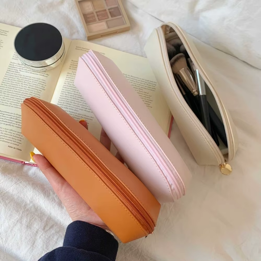 Sac de rangement pour pinceaux de maquillage en cuir PU, étui de protection, porte-pinceaux cosmétiques, pochette pour pinceaux de maquillage imperméable et anti-poussière
