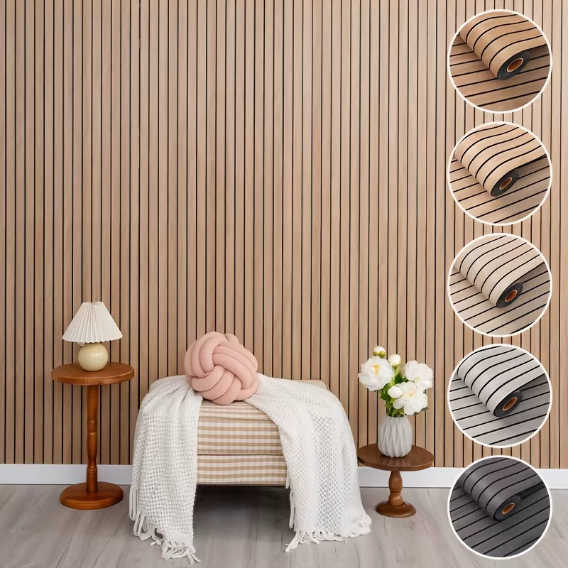 1 rouleau de carreaux muraux auto-adhésifs autocollants Grain de bois papier peint chambre cuisine salle de bains salon